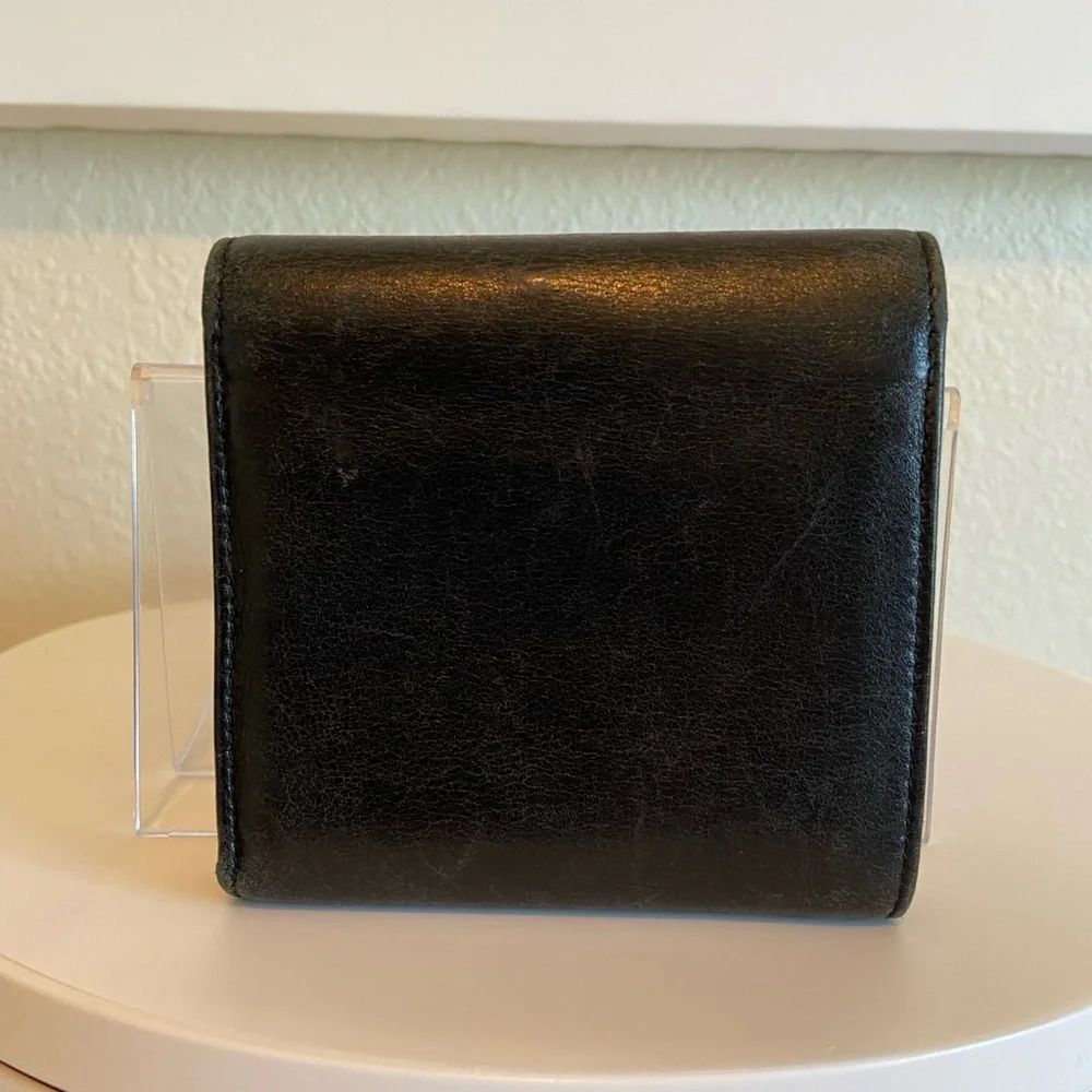 Gucci Black Leather Wallet w/Bamboo Accent - Picture 2 of 13